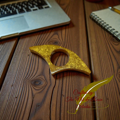 Page Holder - Royal Gold Satin Half Round Thumb Holder