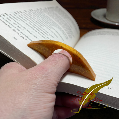 Page Holder - Royal Gold Satin Half Round Thumb Holder