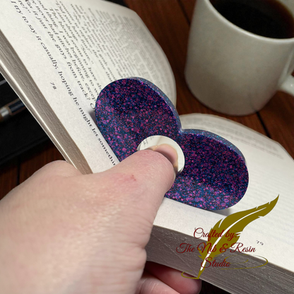 Page Holder - Purple Glitter Thumb Holder