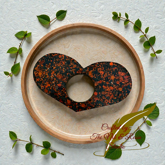 Page Holder - Orange/Red & Black Glitter Thumb Holder