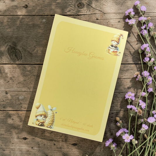 Honeybee Gnomes Notepad – Bee Gnome Memo Pad