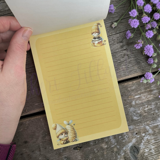 Honeybee Gnomes Notepad – Bee Gnome Memo Pad