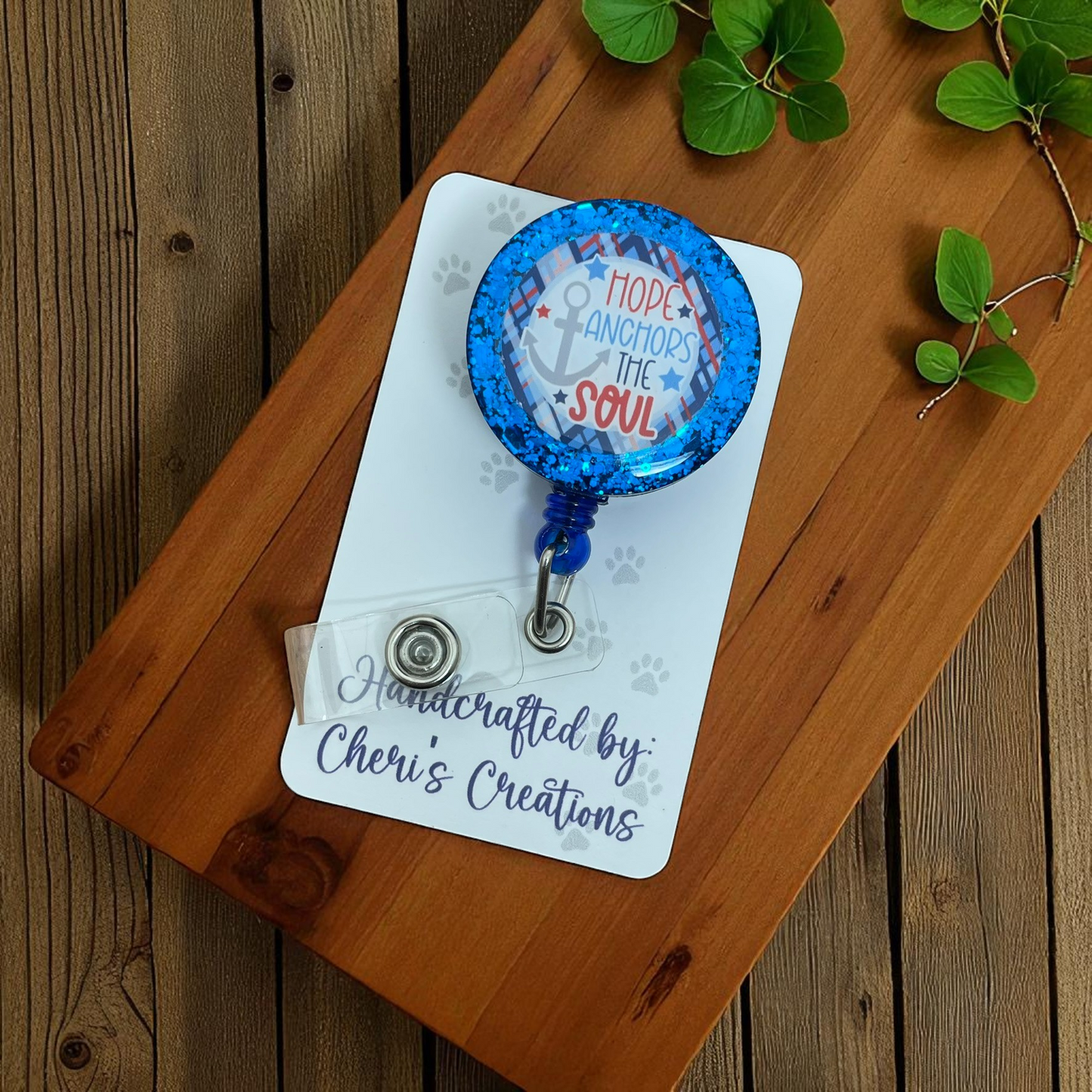 Hope Anchors the Soul Badge Reel ID Holder with Belt Clip