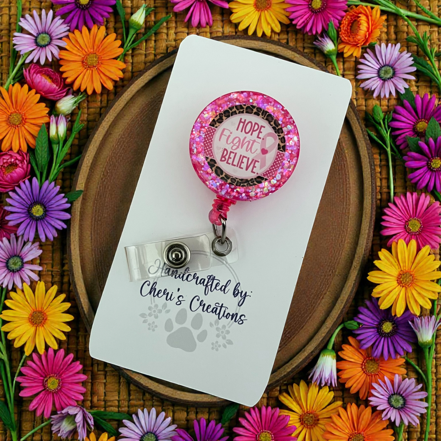 Badge Reel - Hope Fight Believe ID Holder