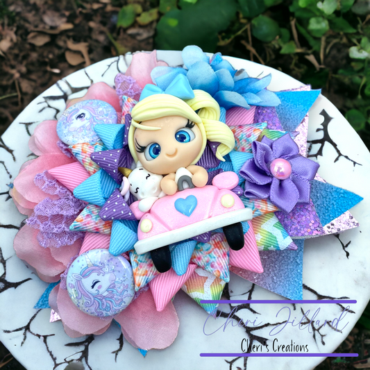 Unicorn Road Trip Stacked Fancy Hair Bow