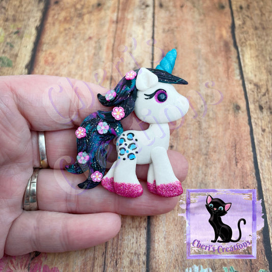 Galaxy Unicorn Polymer Clay Embellishment