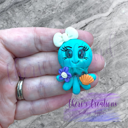 Silly Jellyfish Polymer Clay Embellishment