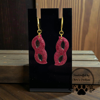 Jester Mask Dangle Earrings – Handmade Polymer Clay Earrings