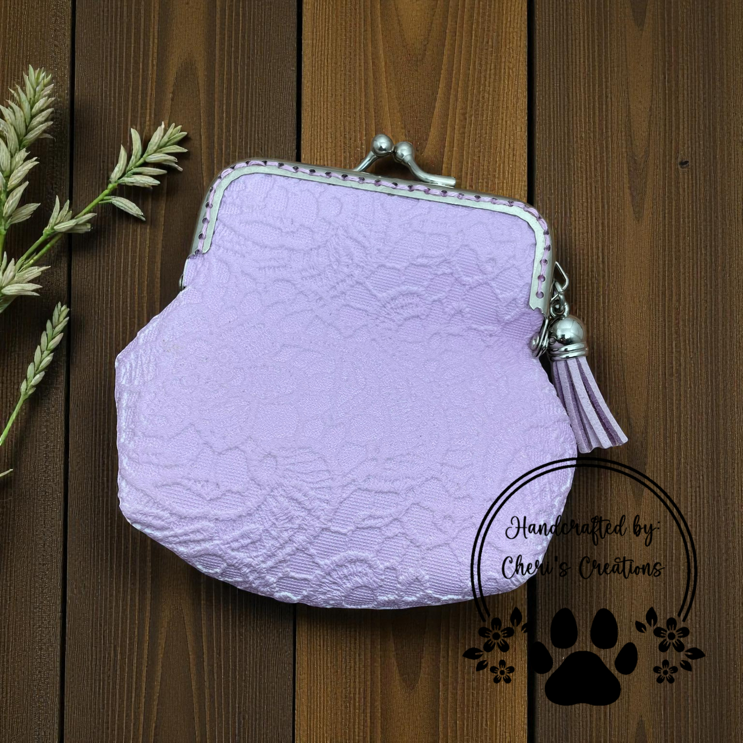 Coin Purse - Lavender Lace Change Purse