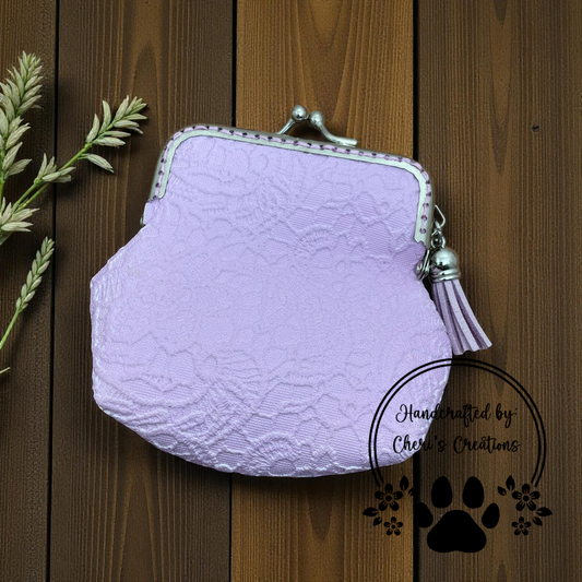 Coin Purse - Lavender Lace Change Purse