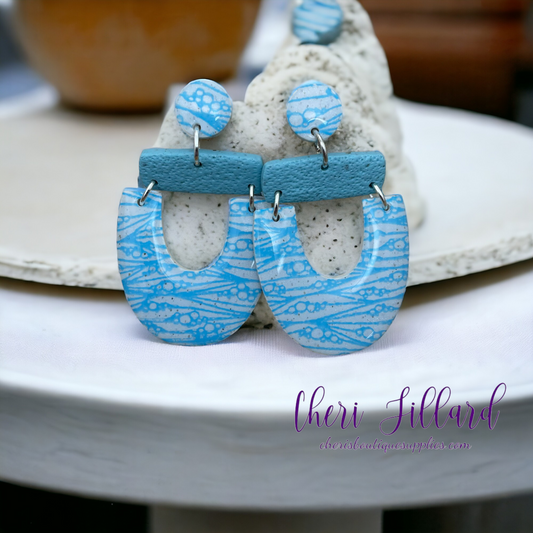 Leilani Sea Foam Polymer Clay Earrings