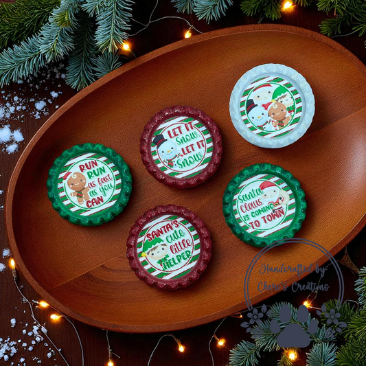 Christmas Characters Bottle Cap Set