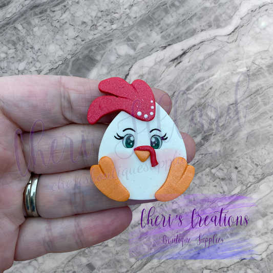 Little Clucker Polymer Clay Embellishment