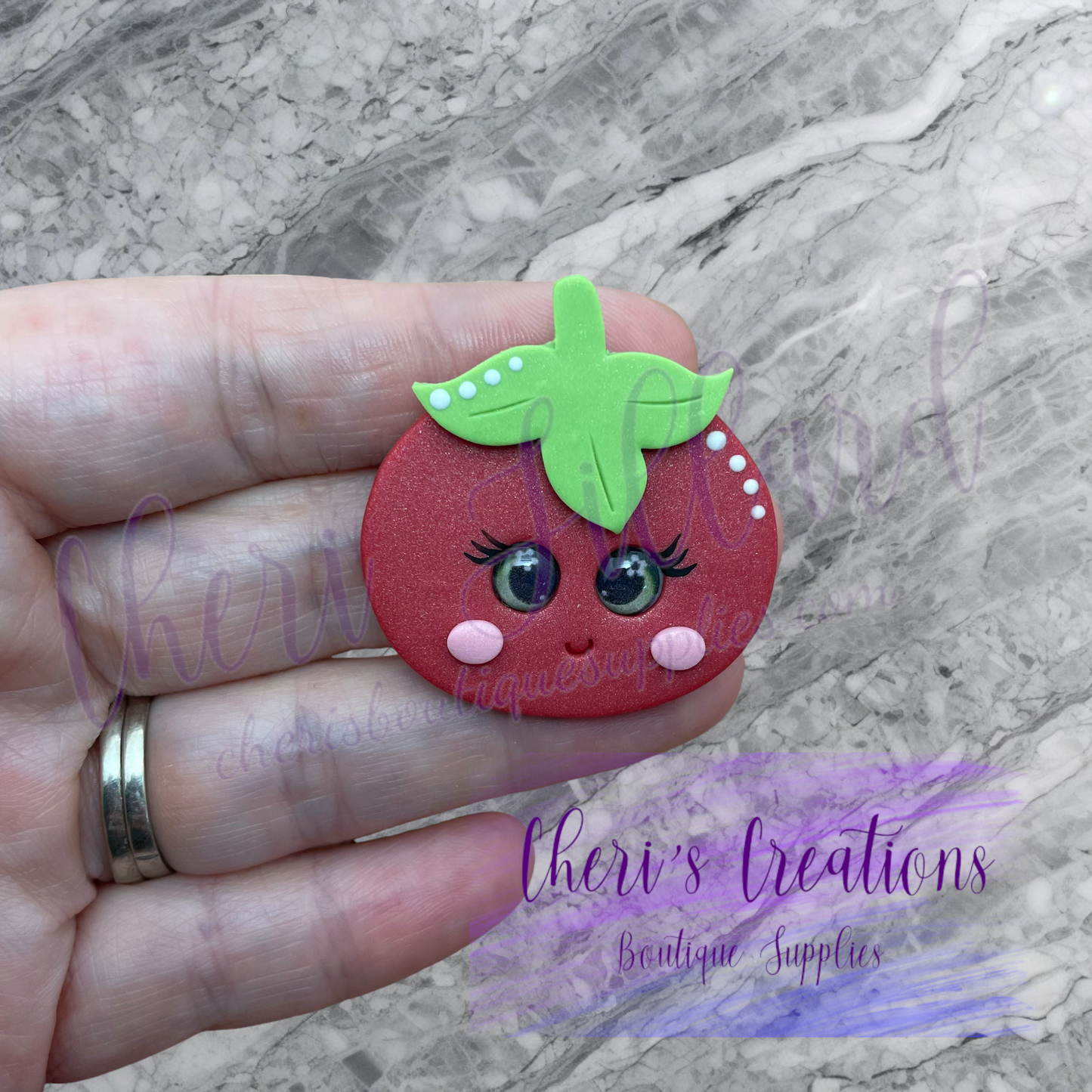 Little Tomato Polymer Clay Embellishment