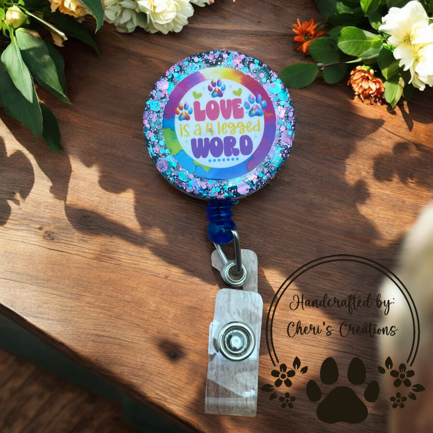 Love is a 4-Legged Word Badge Reel