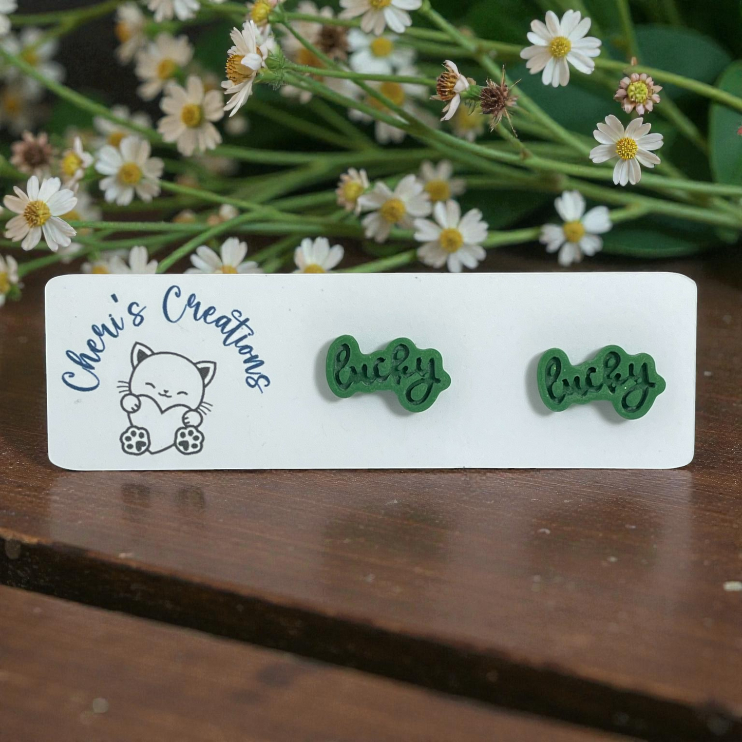 Lucky Studs – Handmade Polymer Clay Earrings