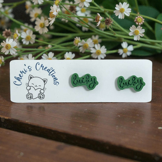 Lucky Studs – Handmade Polymer Clay Earrings