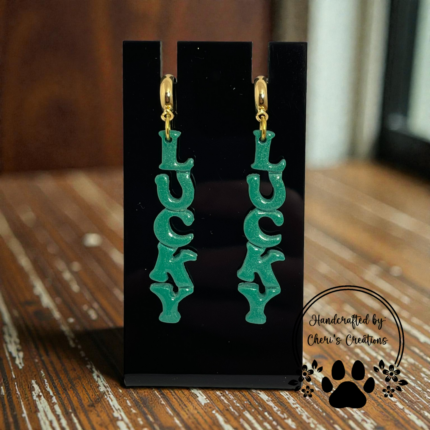 Lucky Dangle Earrings – Handmade Polymer Clay Earrings