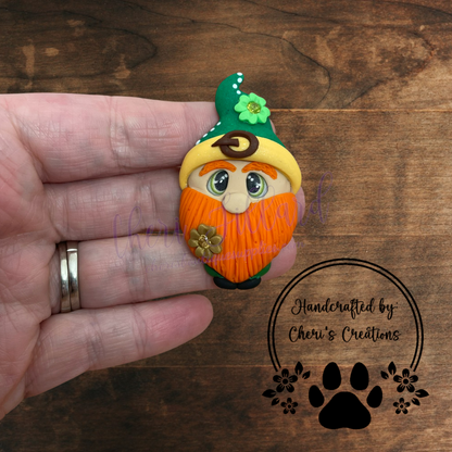 Lucky Leprechaun Bow Center – Handmade Polymer Clay Embellishment