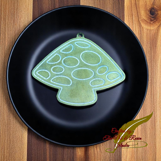 Mushroom Keychain #8: Yellow/White
