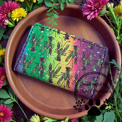 Card Wallet - Mardi Gras Lobsters Slim Pocket Wallet