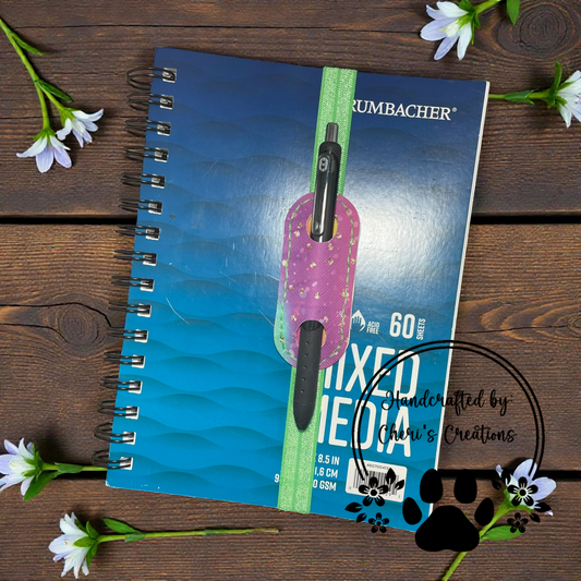 Pen Holder - Mardi Gras Ombre Elastic Pen Bookmark