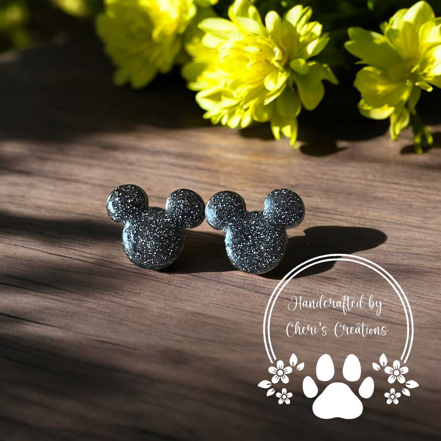 Boy Mouse Ears Polymer Clay Stud Earrings