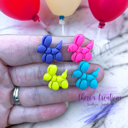Mini Balloon Animals - Set of 4 Polymer Clay Embellishment