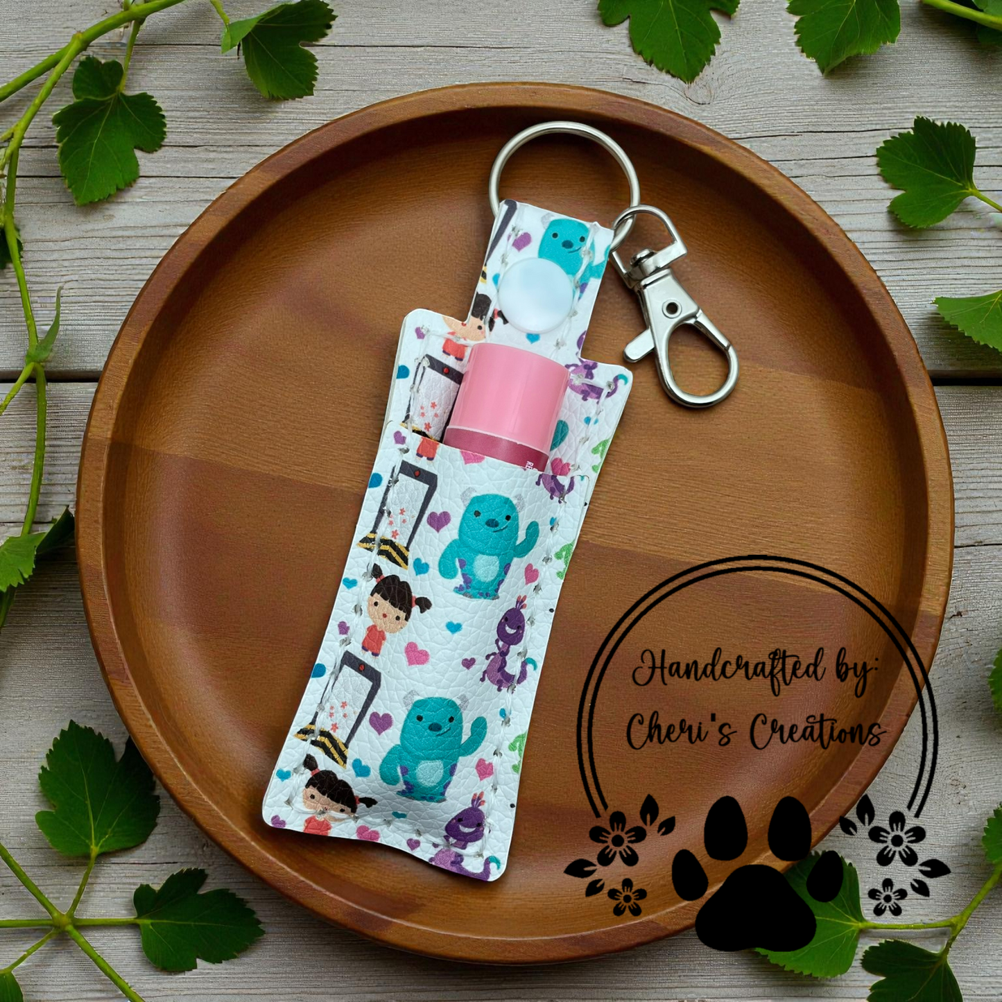 Chapstick Keychain - Monster Friends Lip Balm Holder