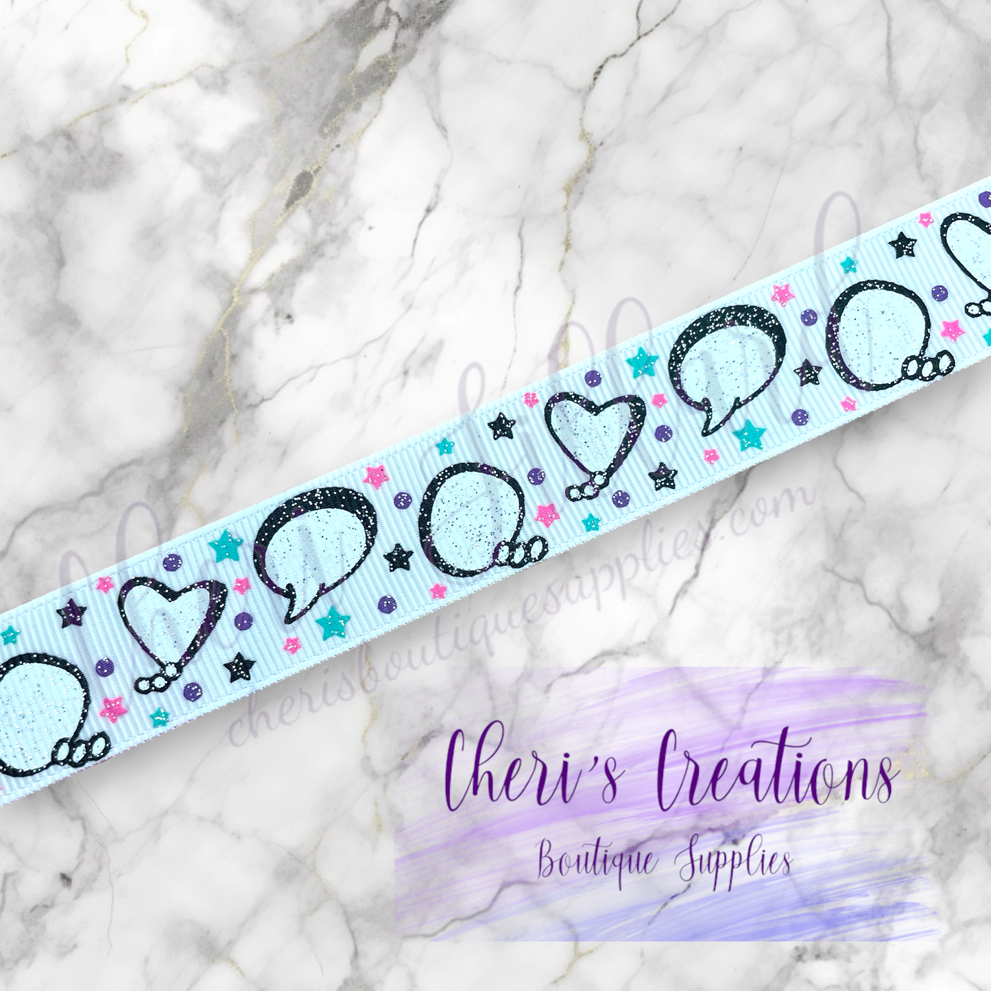 Most Likely to Talk in Class Back to School 7/8" Grosgrain Ribbon by the Yard