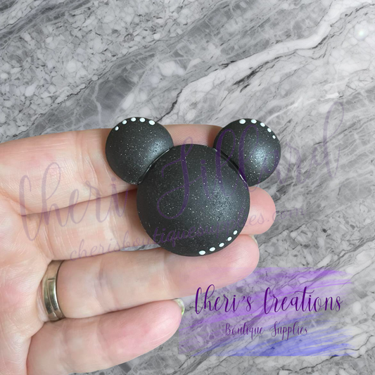 Boy Mouse Head Polymer Clay Embellishment