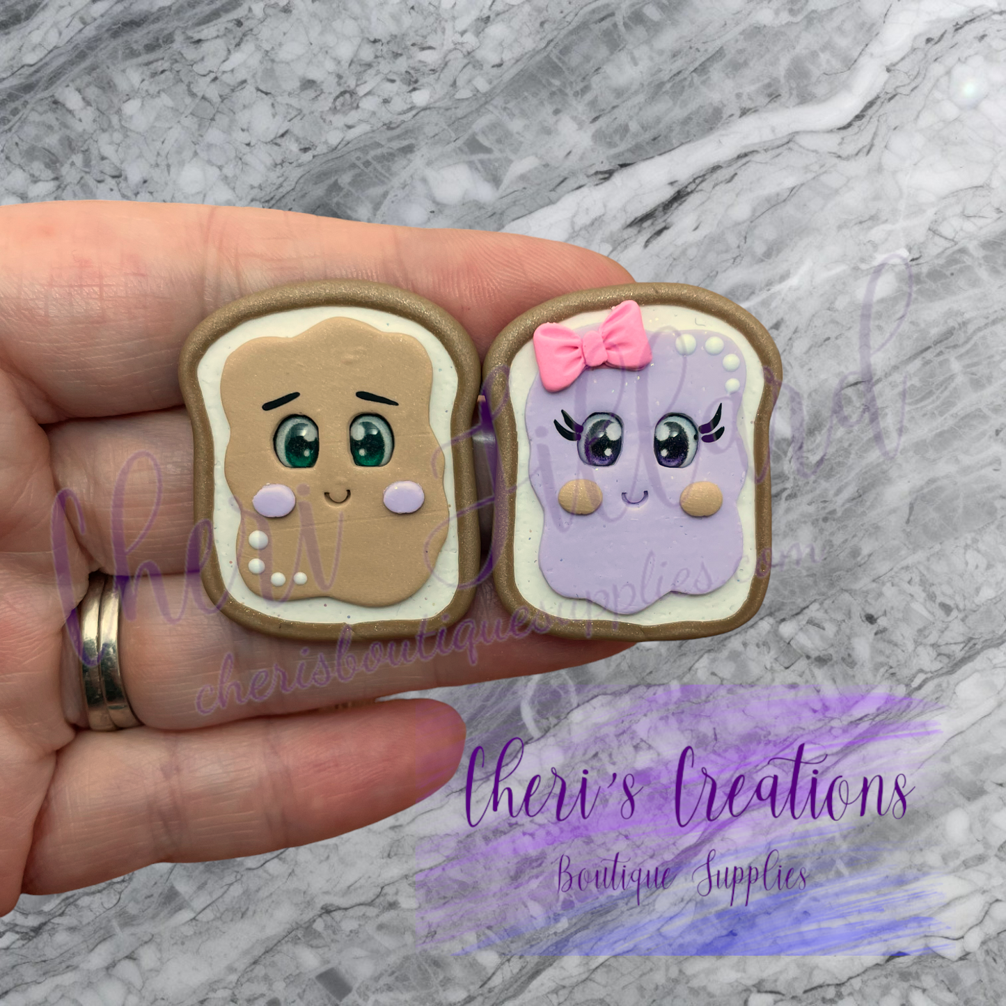 PB & J Set Polymer Clay Embellishment