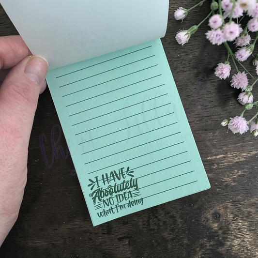 Funny Mini Notepad – No Idea What I’m Doing Memo Pad