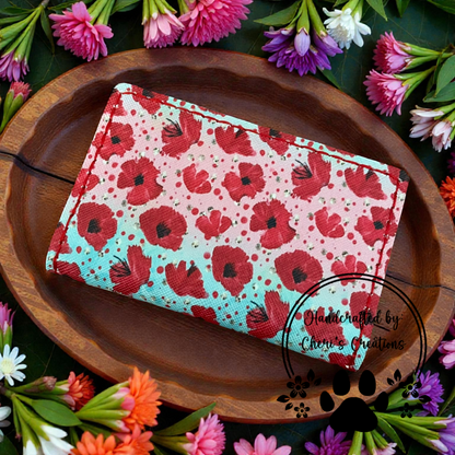 Card Wallet - Ombre Poppies Slim Pocket Wallet