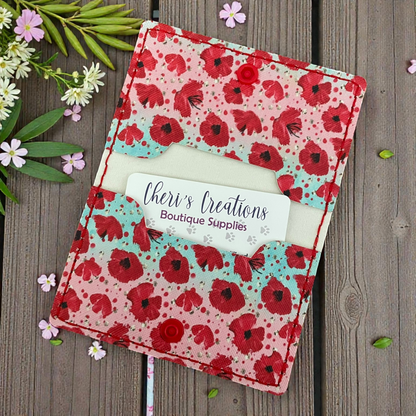 Card Wallet - Ombre Poppies Slim Pocket Wallet