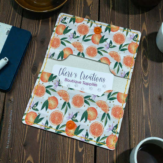 Card Wallet - Sweet Oranges Slim Pocket Wallet