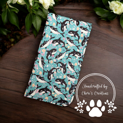 Dancing Orcas Eyeglass Case