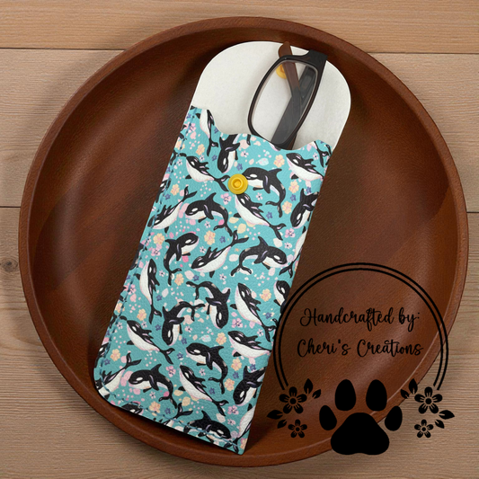 Glasses Case - Floral Orcas Case for Glasses