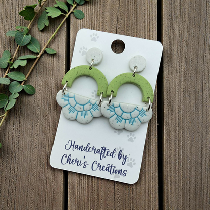 Spring Half Daisy Earrings – Mini Floral Dangles