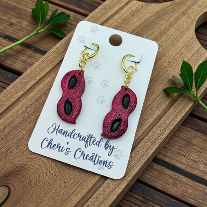 Jester Mask Dangle Earrings – Handmade Polymer Clay Earrings