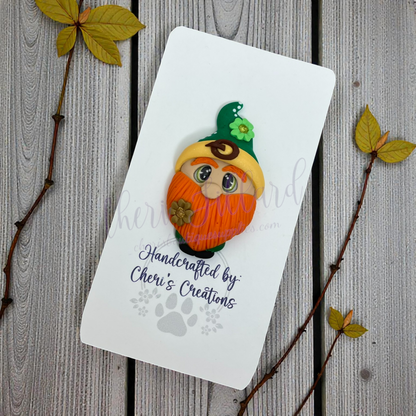 Lucky Leprechaun Bow Center – Handmade Polymer Clay Embellishment