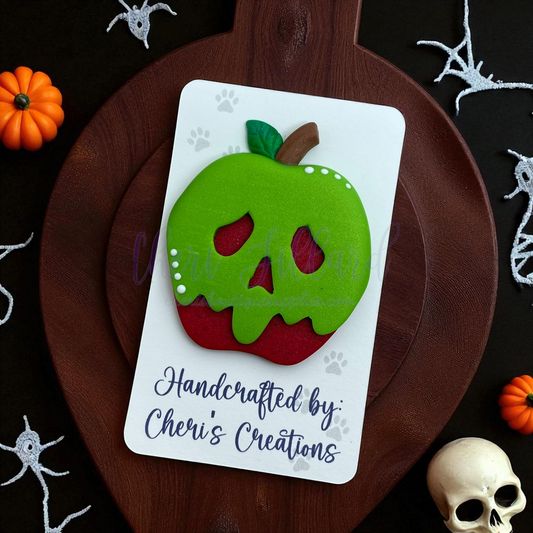 Spooky Poison Apple Polymer Clay Embellishment