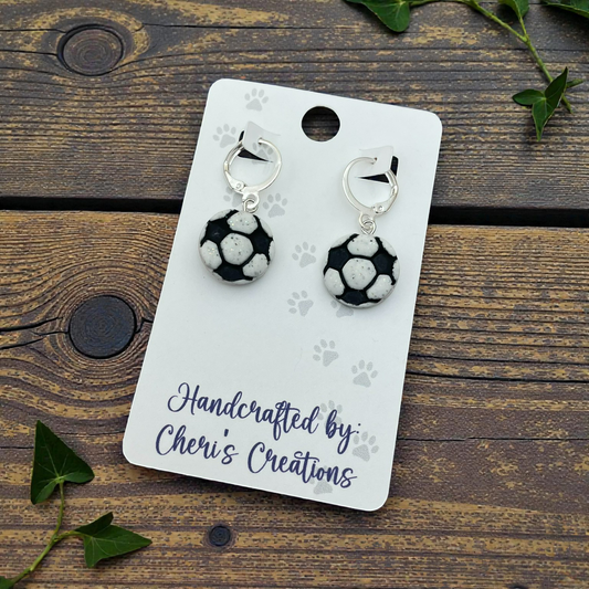Soccer Ball Earrings – Sporty Mini Dangles