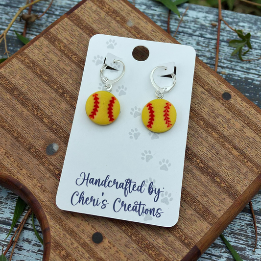 Softball Earrings – Mini Sport Dangles