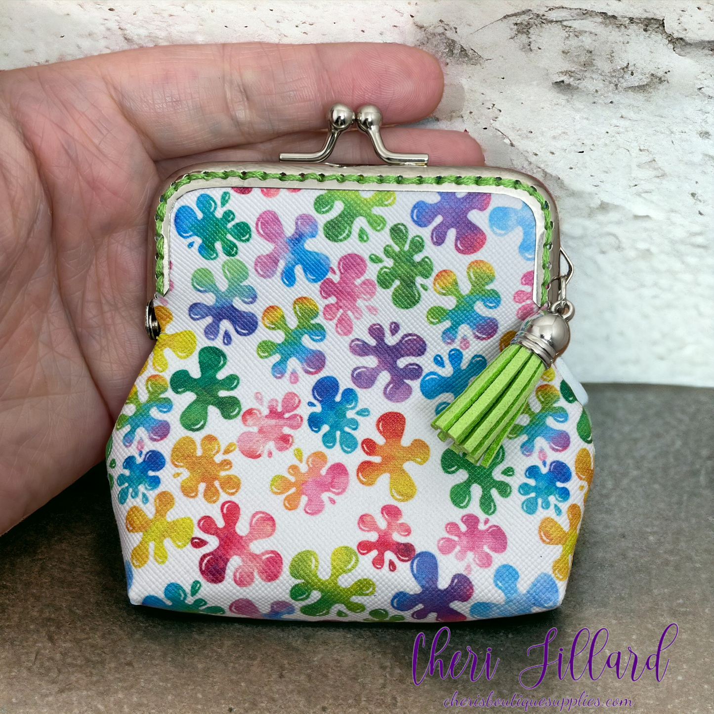 Bright Paint Splats Coin Purse