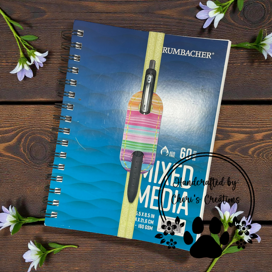 Pen Holder - Pastel Serape Elastic Pen Bookmark