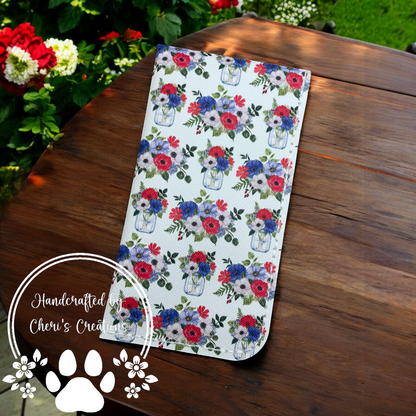 Patriotic Mason Jars Eyeglass Case