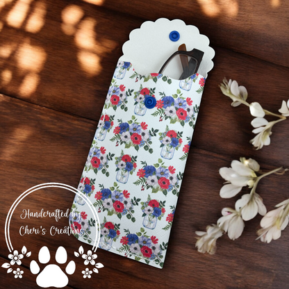 Patriotic Mason Jars Eyeglass Case