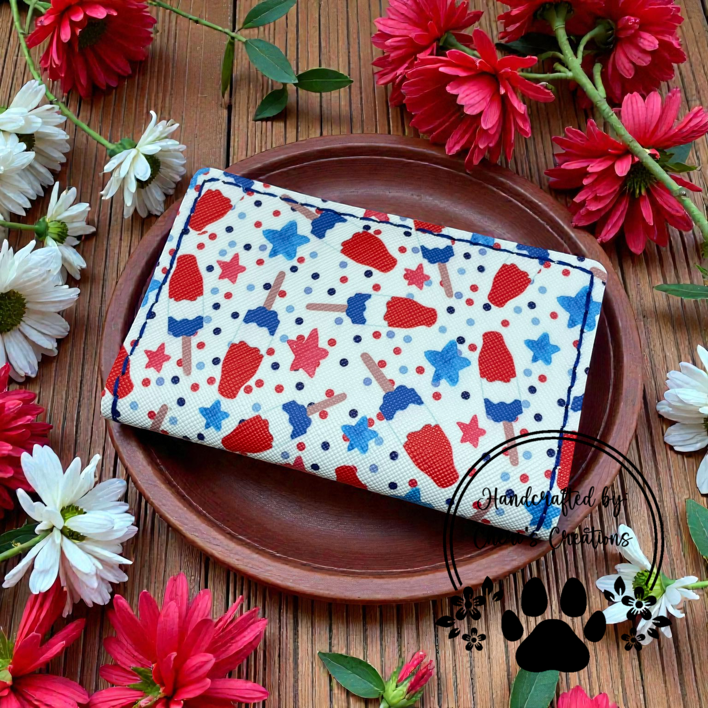 Card Wallet - Patriotic Popsicle Slim Pocket Wallet