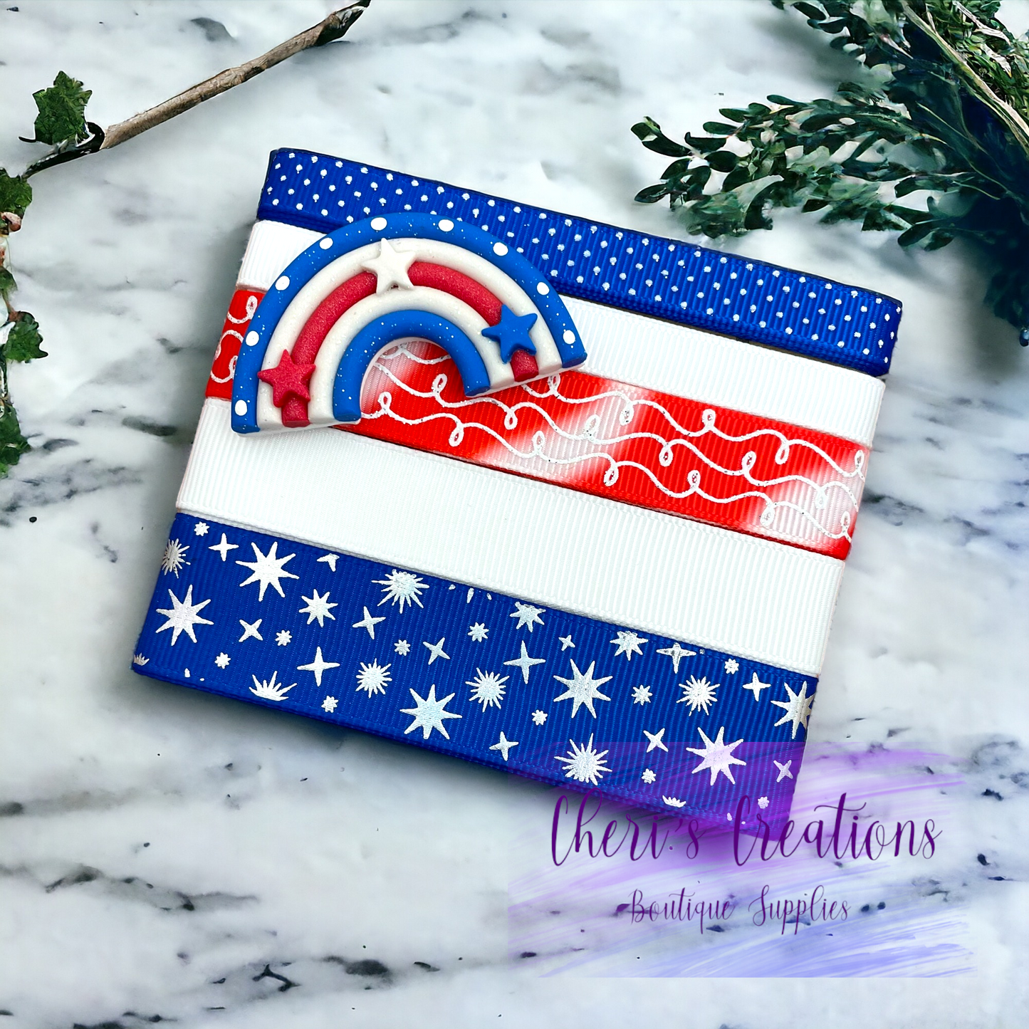 Patriotic Rainbow Clay & Ribbon Kit